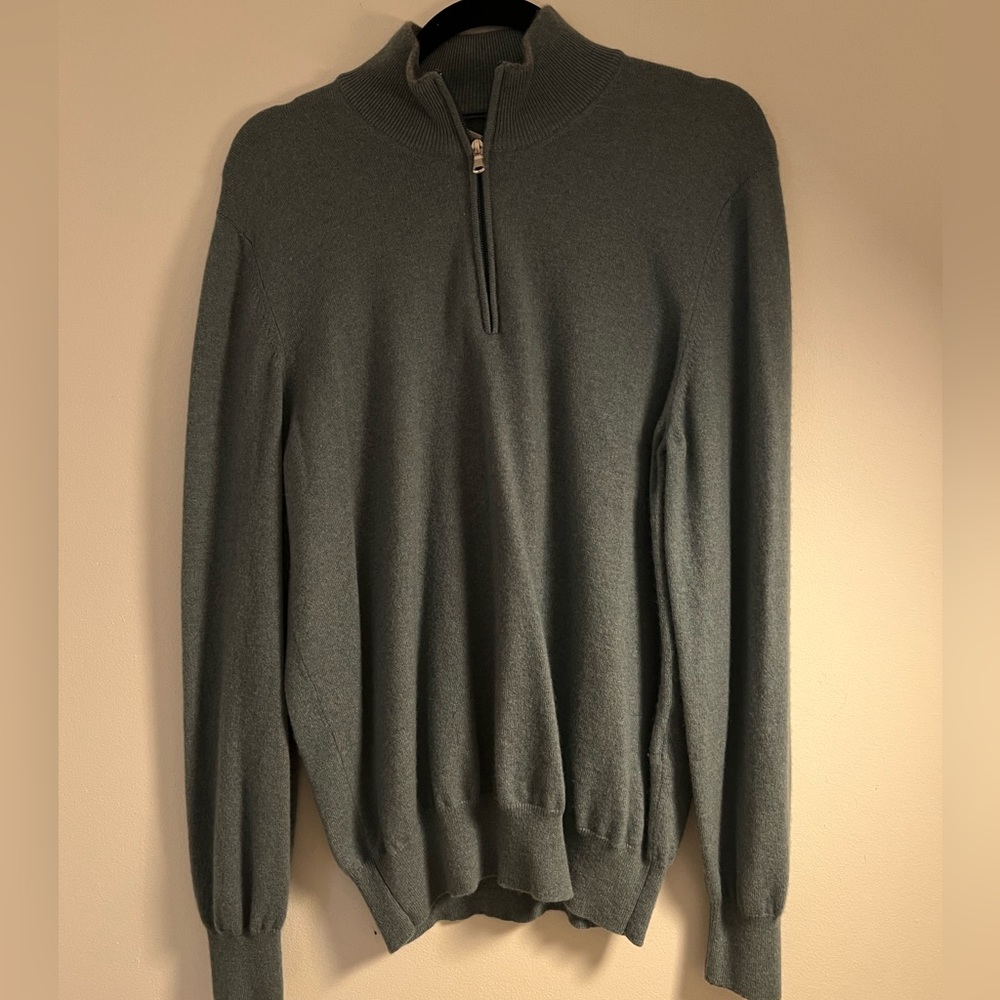 MENS BRUNELLO CUCINELLI 100% Cashmere 1/2 Zip Sweater